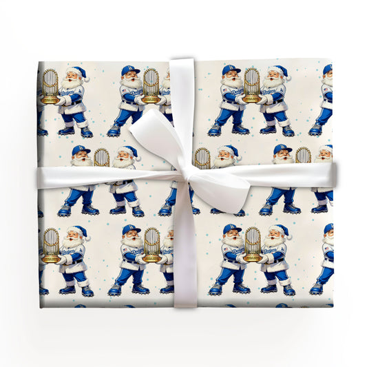 Baseball Christmas Wrapping Paper
