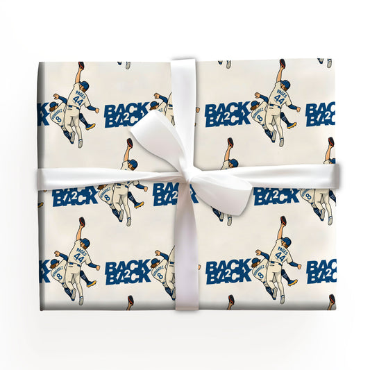 Baseball Christmas Wrapping Paper