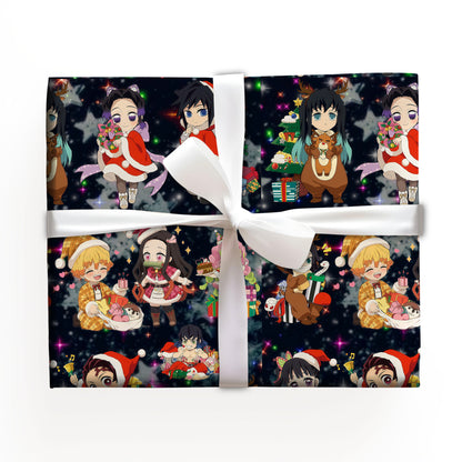 Demon Slayer Wrapping Paper For Kid Birthday