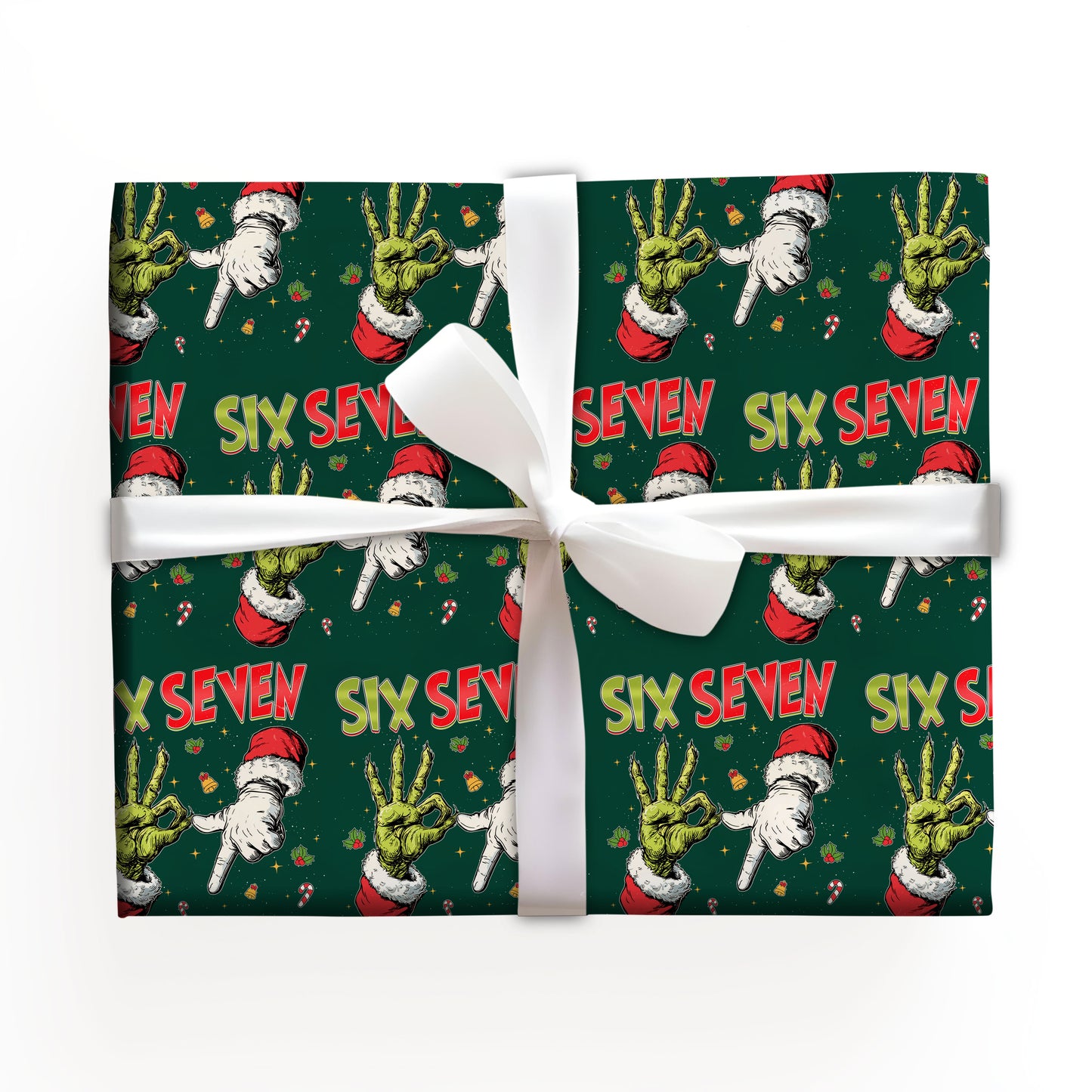 Viral 67 Grinch Hand Six Seven Wrapping Paper