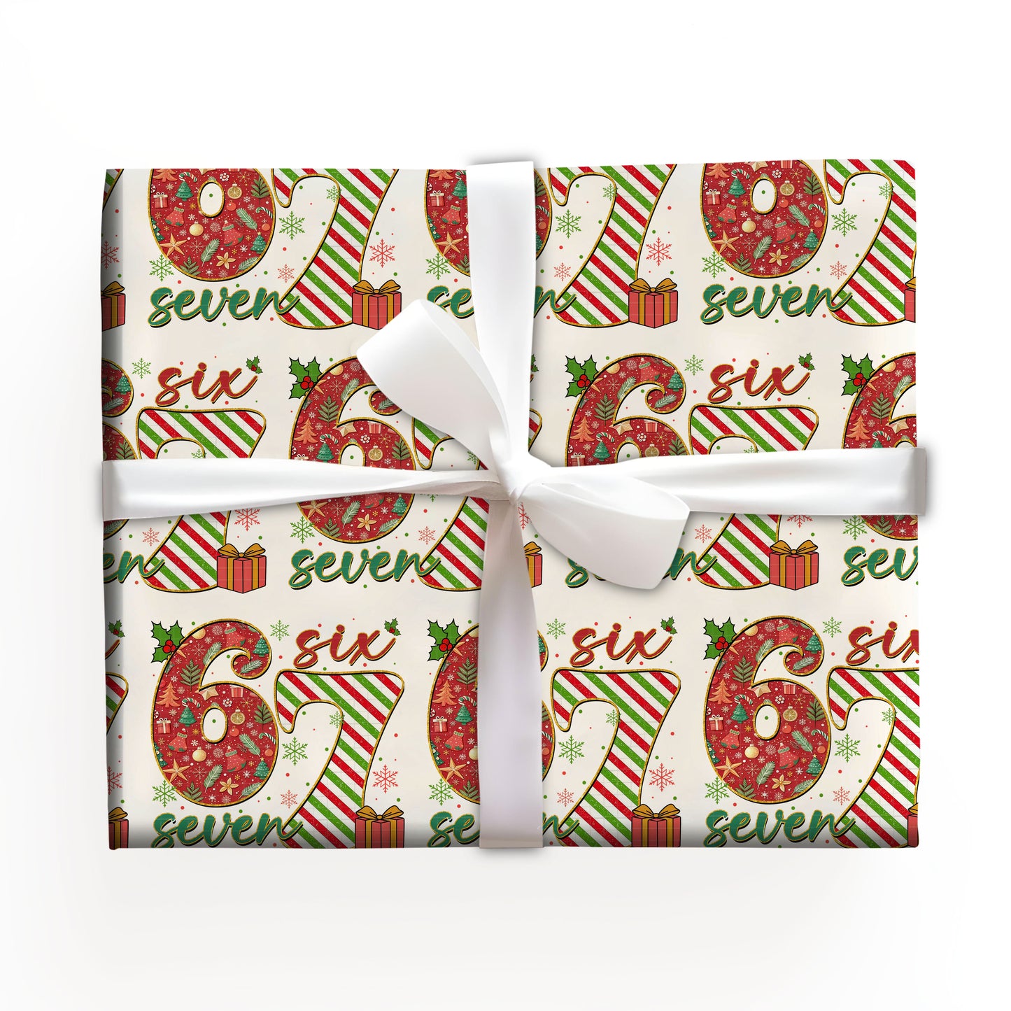 67 Six Seven Christmas Wrapping Paper