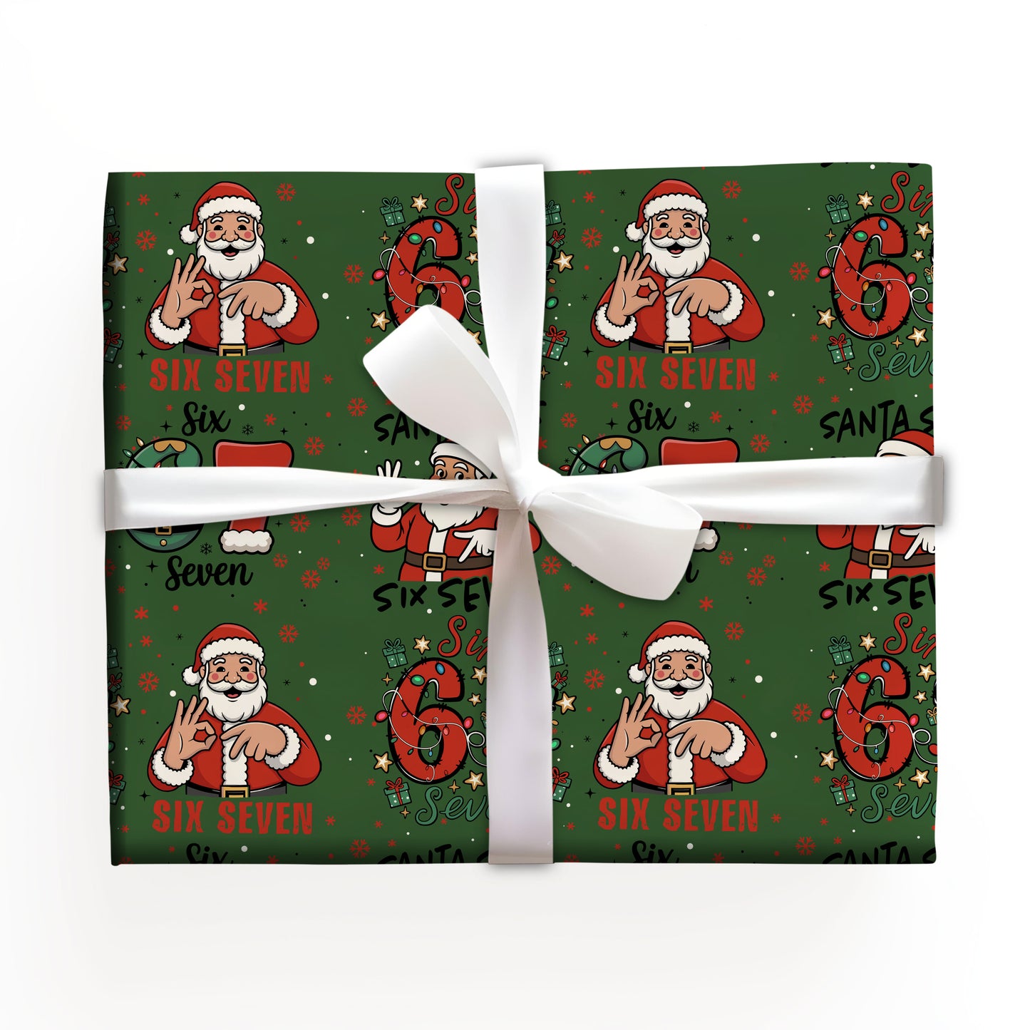 6 7 Santa Clause Xmas Wrapping Paper