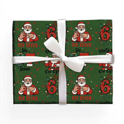 6 7 Santa Clause Xmas Wrapping Paper