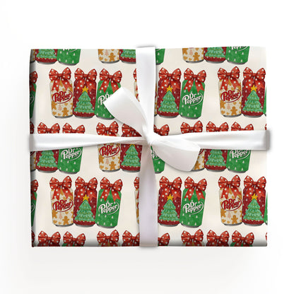 Dr Pepper Christmas Wrapping Paper