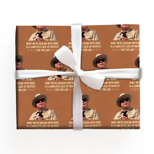 The Bandit Buford T Justice Wrapping Paper Chistmas Gift