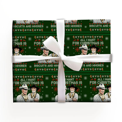 Lonesome Dove Christmas Wrapping Paper Roll