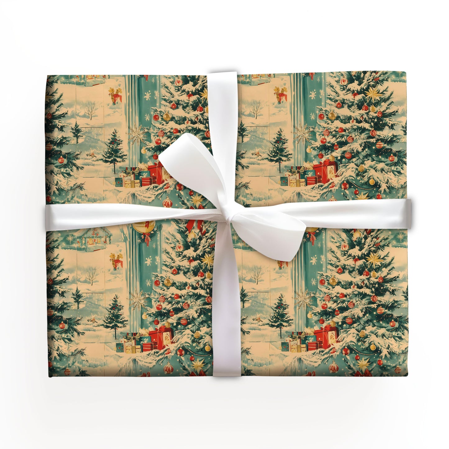 Vintage Santa Christmas Wrapping Paper