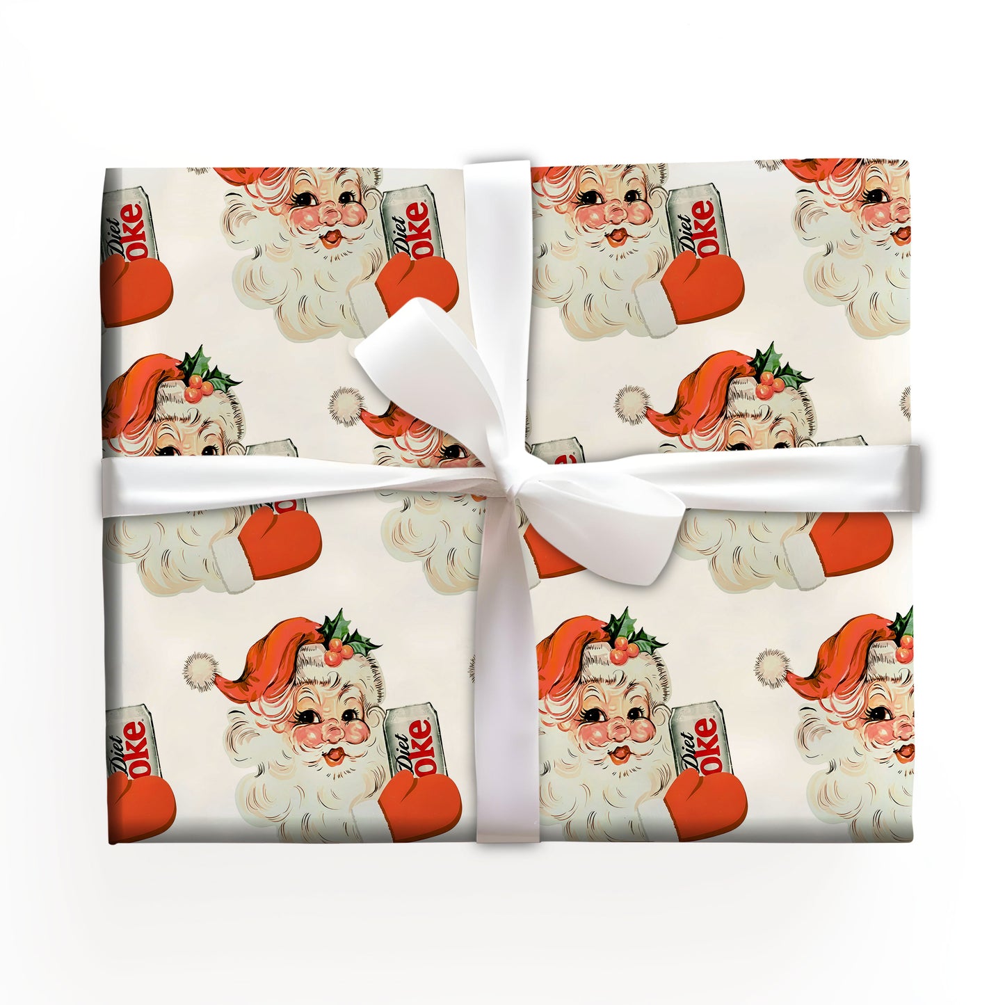 Diet Coke Santa Wrapping Paper