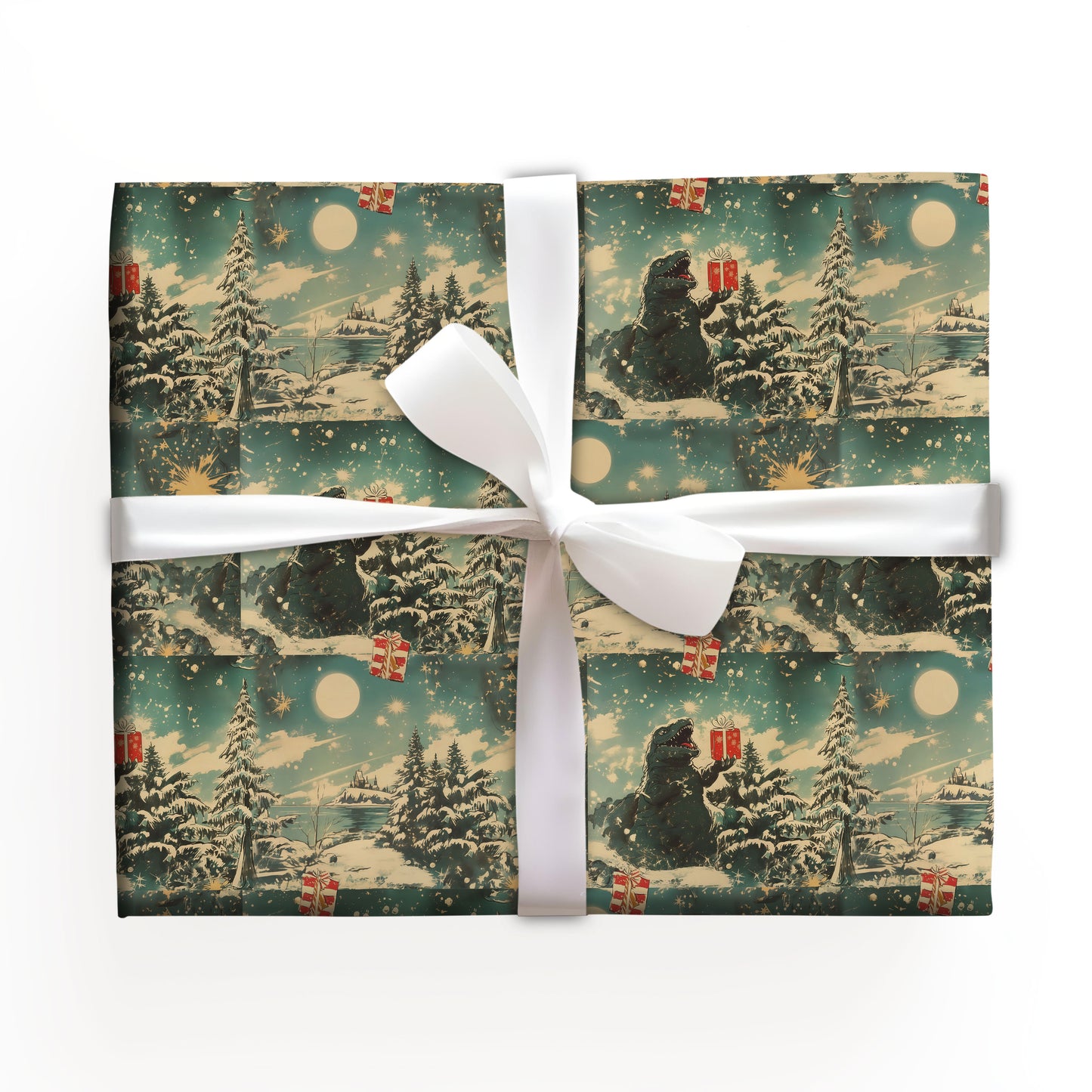 Godzilla Christmas Wrapping Paper Rolls