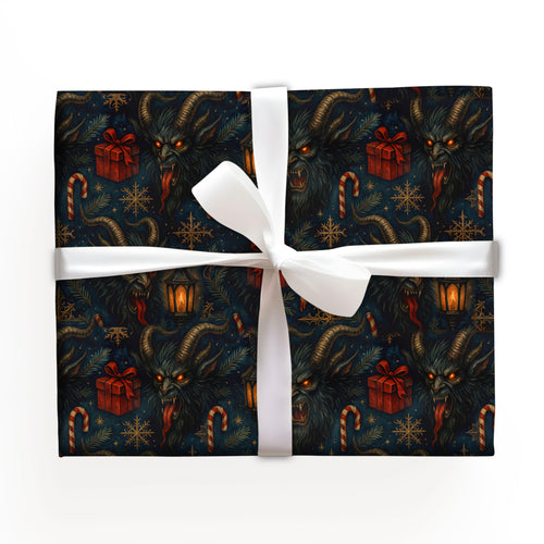 Gothic Krampus Christmas Wrapping Paper