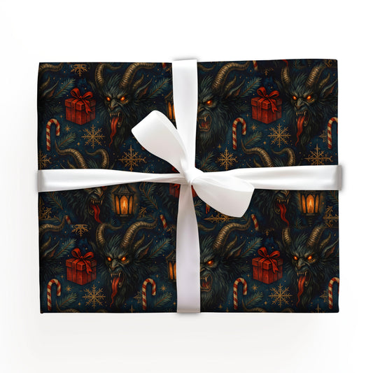 Gothic Krampus Christmas Wrapping Paper