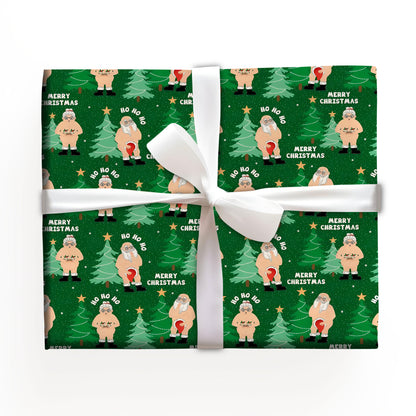Funny Santa Adult Christmas Wrapping Paper