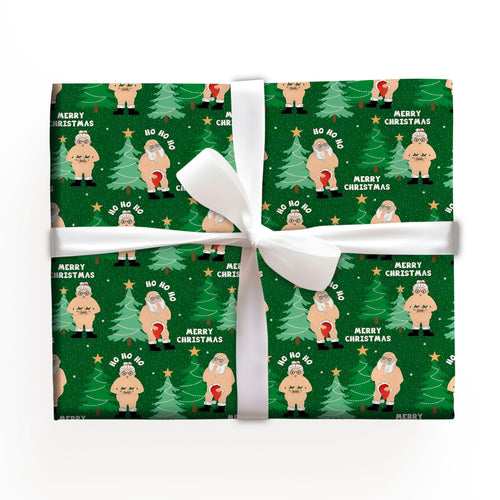 Funny Santa Adult Christmas Wrapping Paper