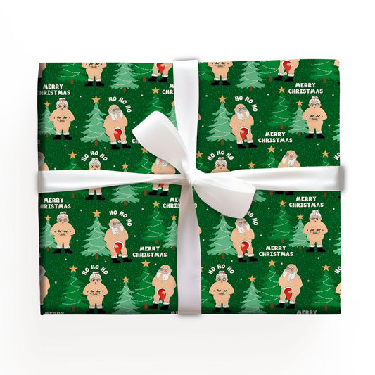 Funny Santa Adult Christmas Wrapping Paper