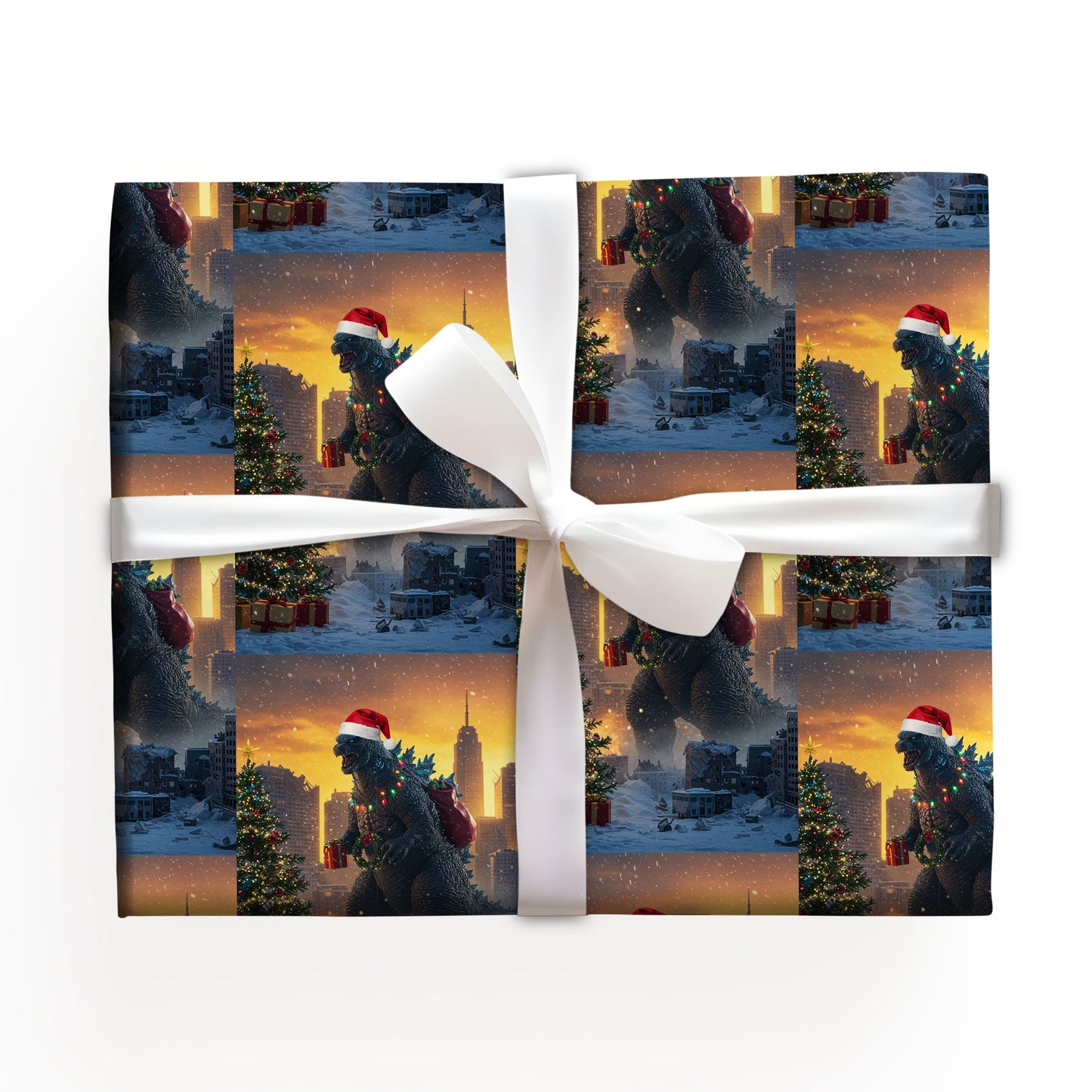 Godzilla Christmas Wrap Gifts