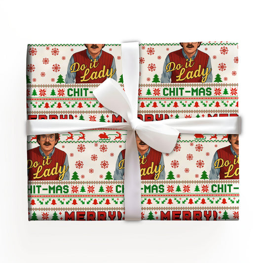 Do It Lady Chit Mas Wrapping Paper