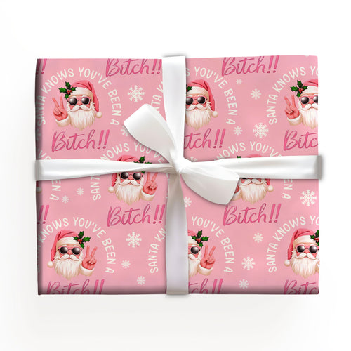 Funny Santa Wrapping Paper