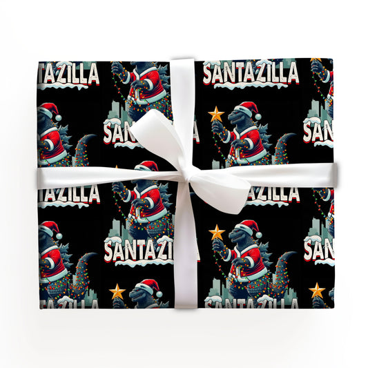 Godzilla Christmas Wrapping Paper Christmas Gift