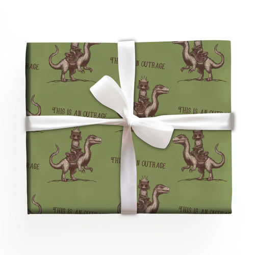 Godzilla Cat Mongo Is Appalled Wrapping Paper