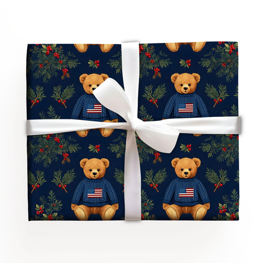 Bear Wrapping Paper Holiday Gift