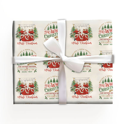 Vintage White Christmas Gift Wrap