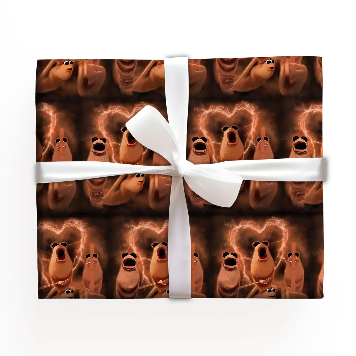 Marcus the Worm Christmas Meme Wrap Gift