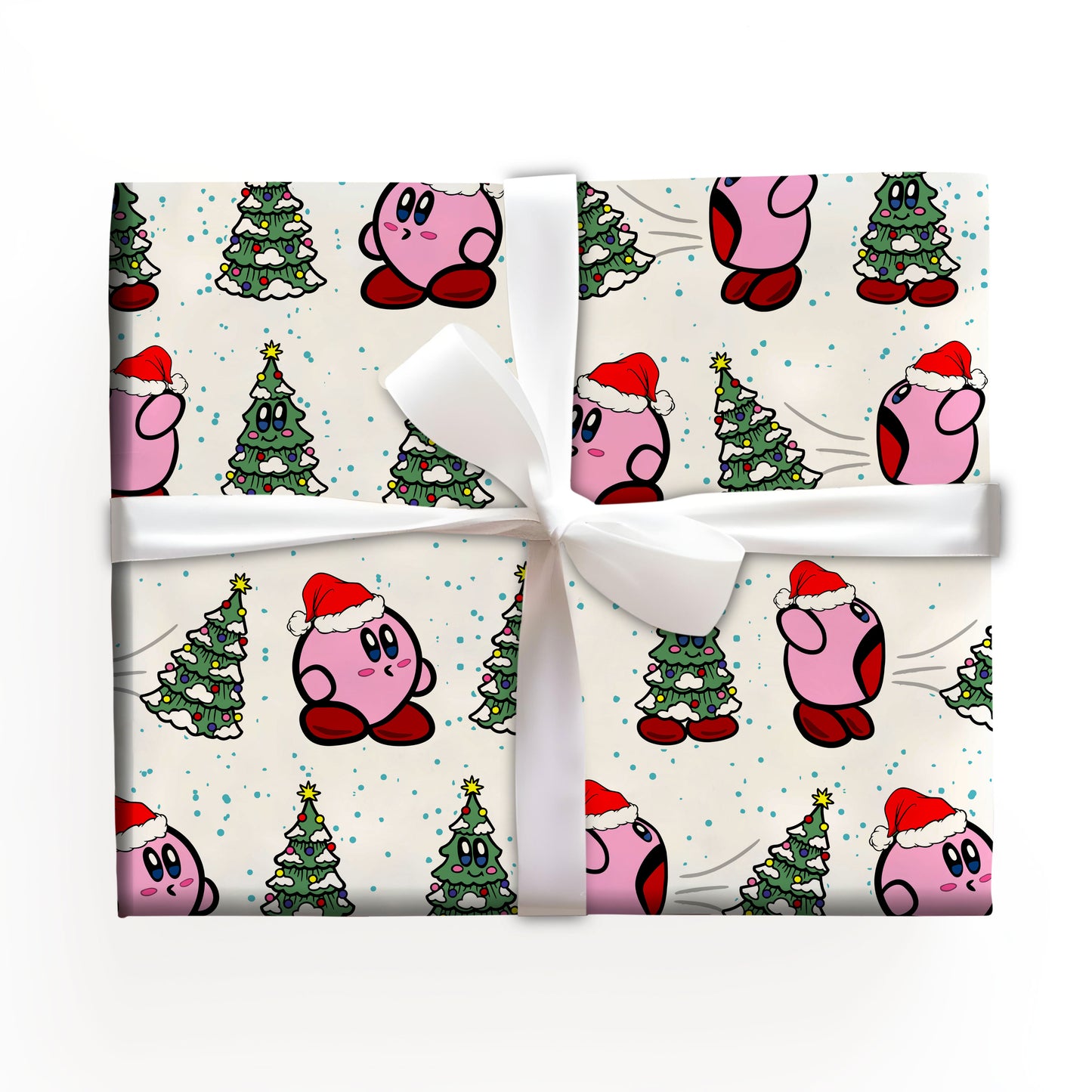 Kirby Nintendo Wrapping Paper, Cute Pink Gamer Gift Wrap