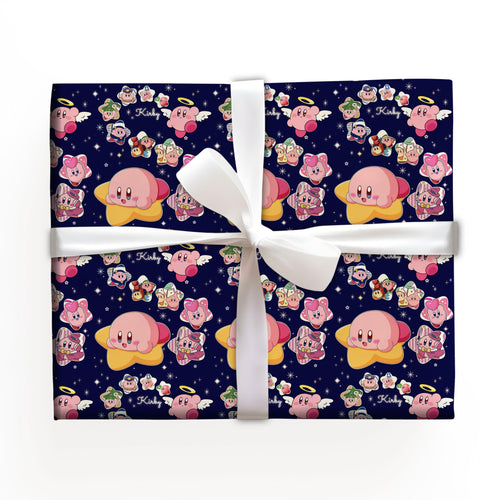 Kirby Christmas Gift Wrap, Nintendo Holiday Wrapping Paper