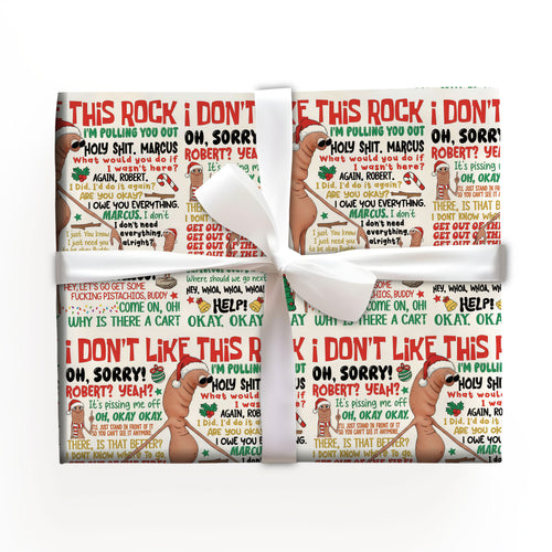 I Don't Like This Rock Wrapping Paper Christmas Gift