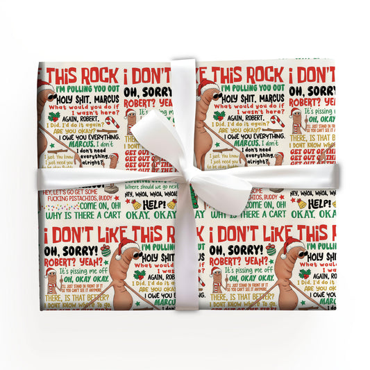 I Don't Like This Rock Wrapping Paper Christmas Gift