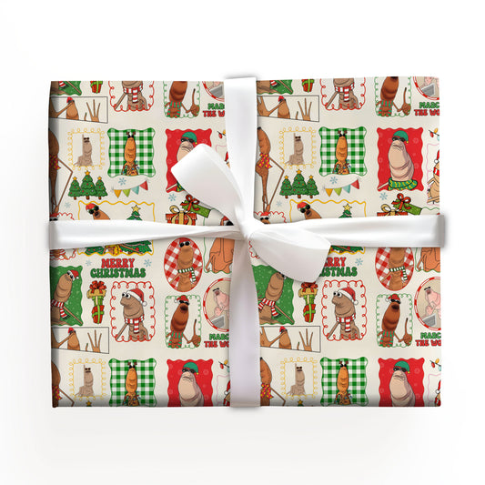 Marcus The Worm Christmas Wrapping Paper