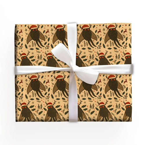 Mothman Merry Wrapping Paper Roll