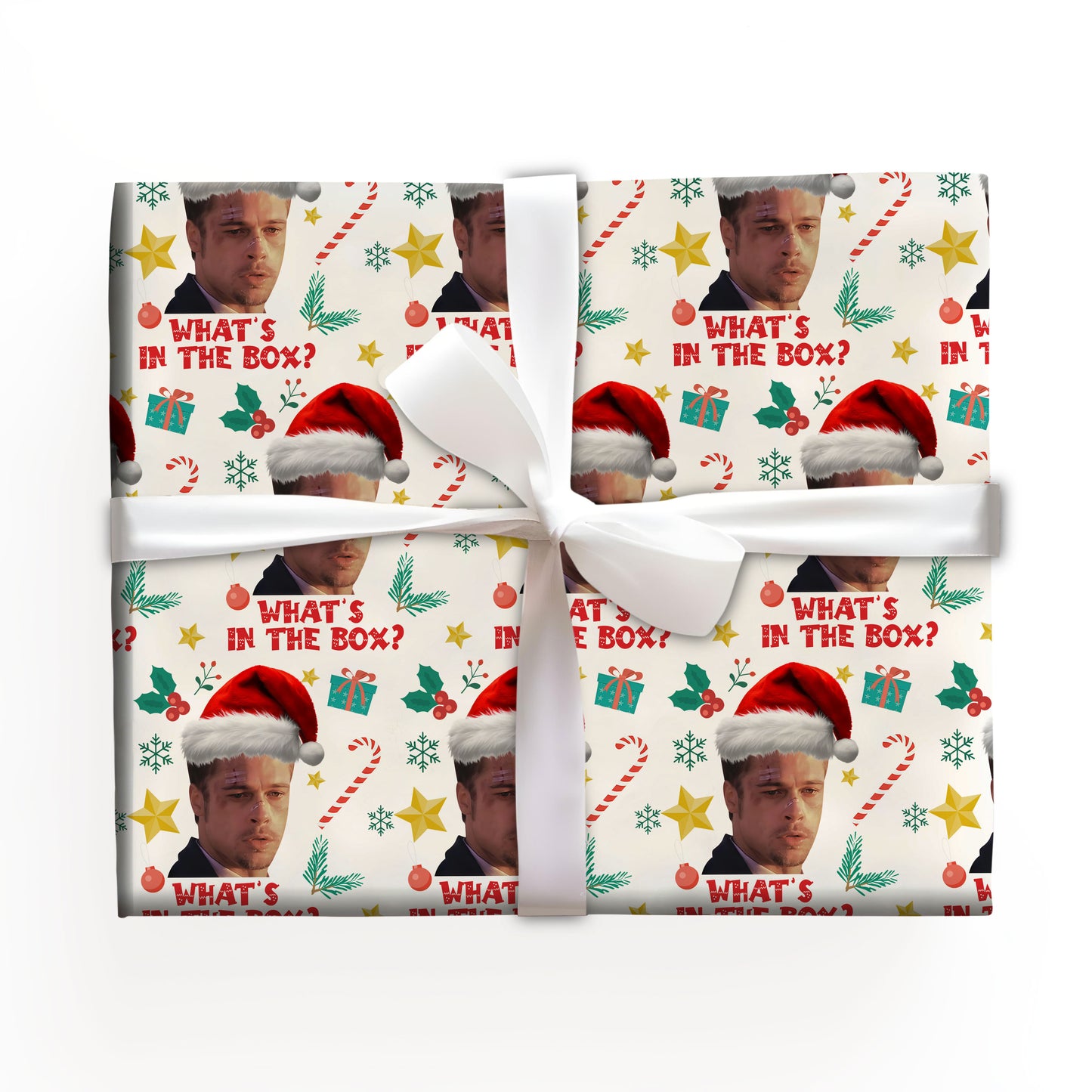 What Is In the Box Wrapping Paper Christmas Gifts