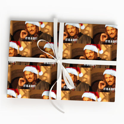 It's A Gift Wrapping Paper Roll, Funny Meme Christmas Movies Wrapping, Xmas Gift Wrap