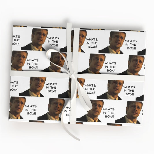 What is in the box Wrapping Paper, Xmas Gift Wrap Paper for Fan Family Friends