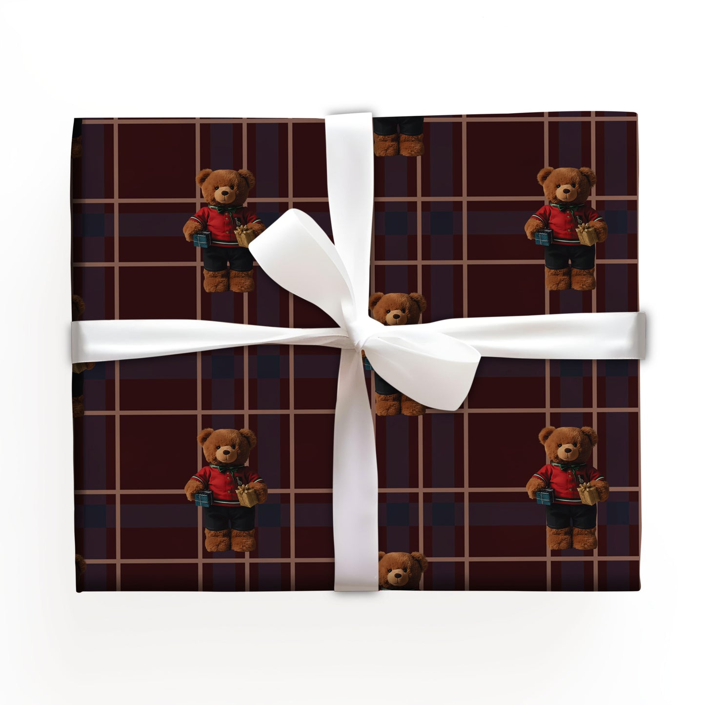 Teddy Christmas Wrapping Paper Birthday Gift