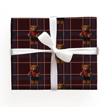 Teddy Christmas Wrapping Paper Birthday Gift