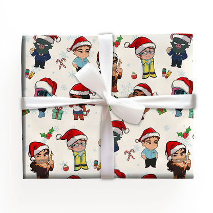 Santa Chibi Wrapping Paper