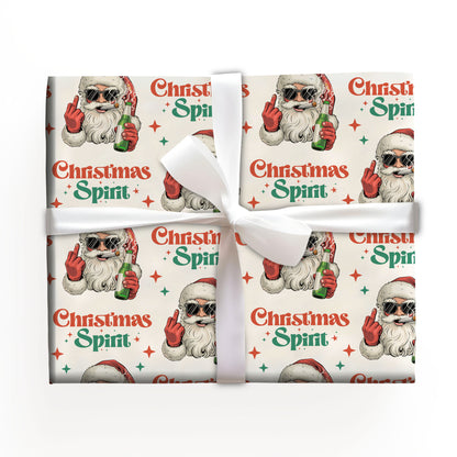 Santa Christmas Spirit Wrapping Paper