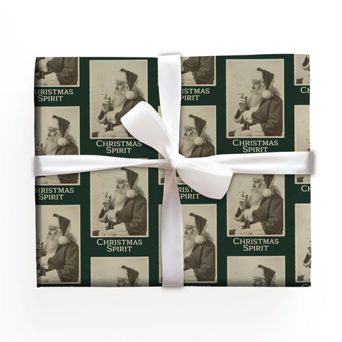 Santa Christmas Spirit Wrapping Paper Roll