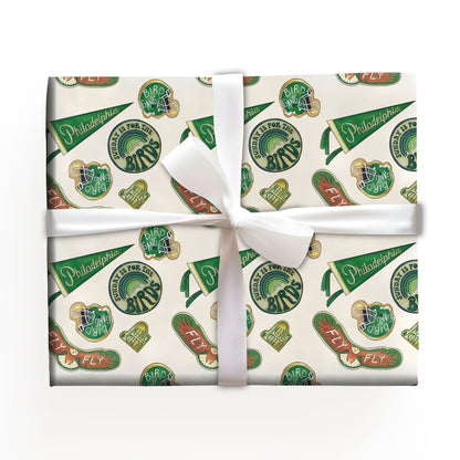 Game Day Football Xmas Holiday Gift Wrap