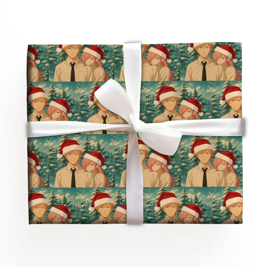 Chainsaw Man For Xmas Holiday Gift Wrap