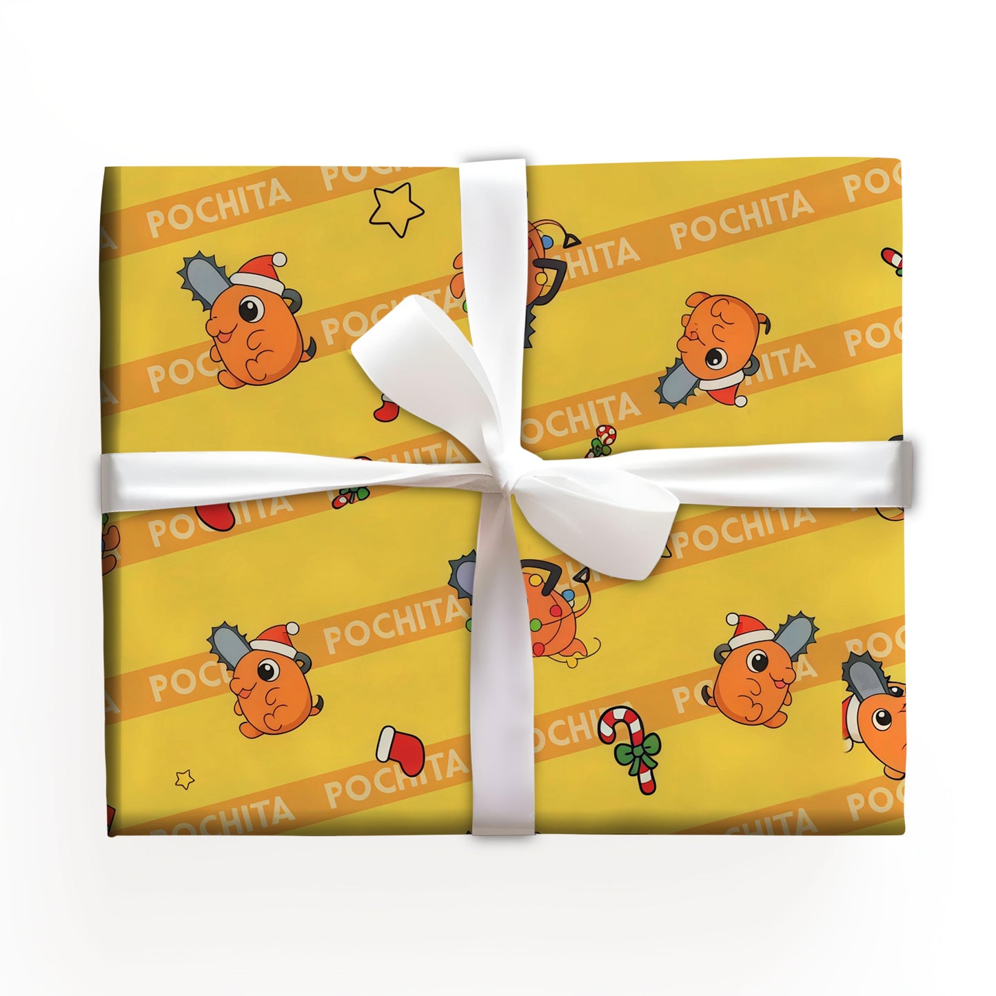 Pochita Christmas Wrapping Paper
