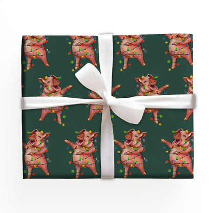 Pig Christmas Wrapping Paper Roll