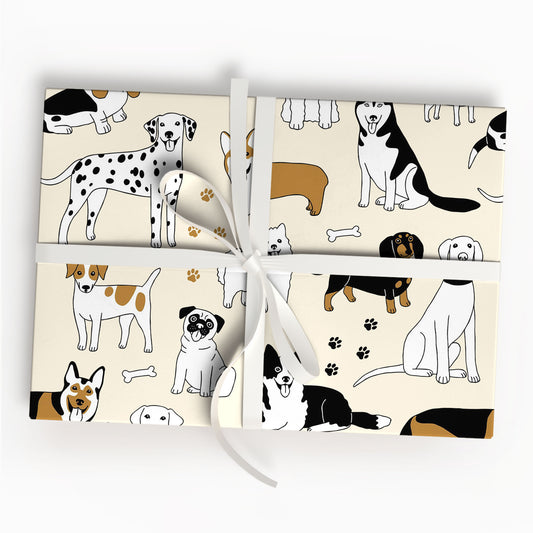 Dalmatian Husky Corgi Dog Wrapping Paper Christmas Gifts