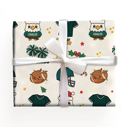 Football Christmas Wrapping Paper