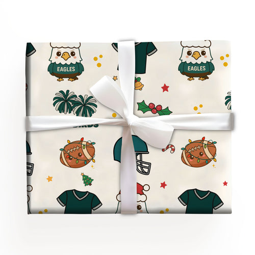 Football Christmas Wrapping Paper