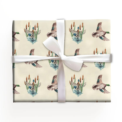 Vintage Mallard Duck Wrapping Paper