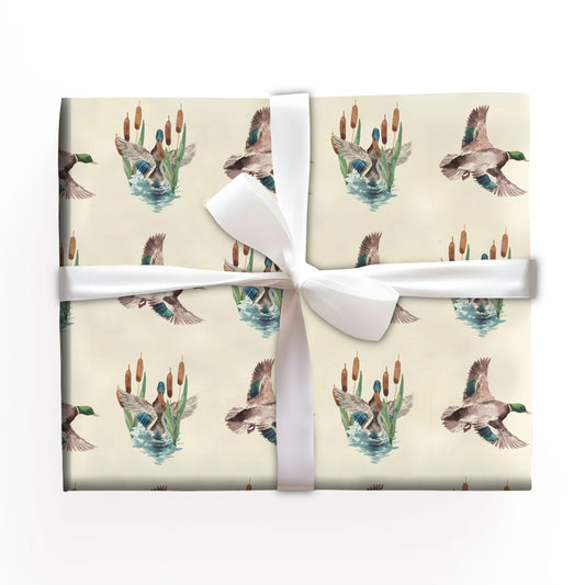 Vintage Mallard Duck Wrapping Paper