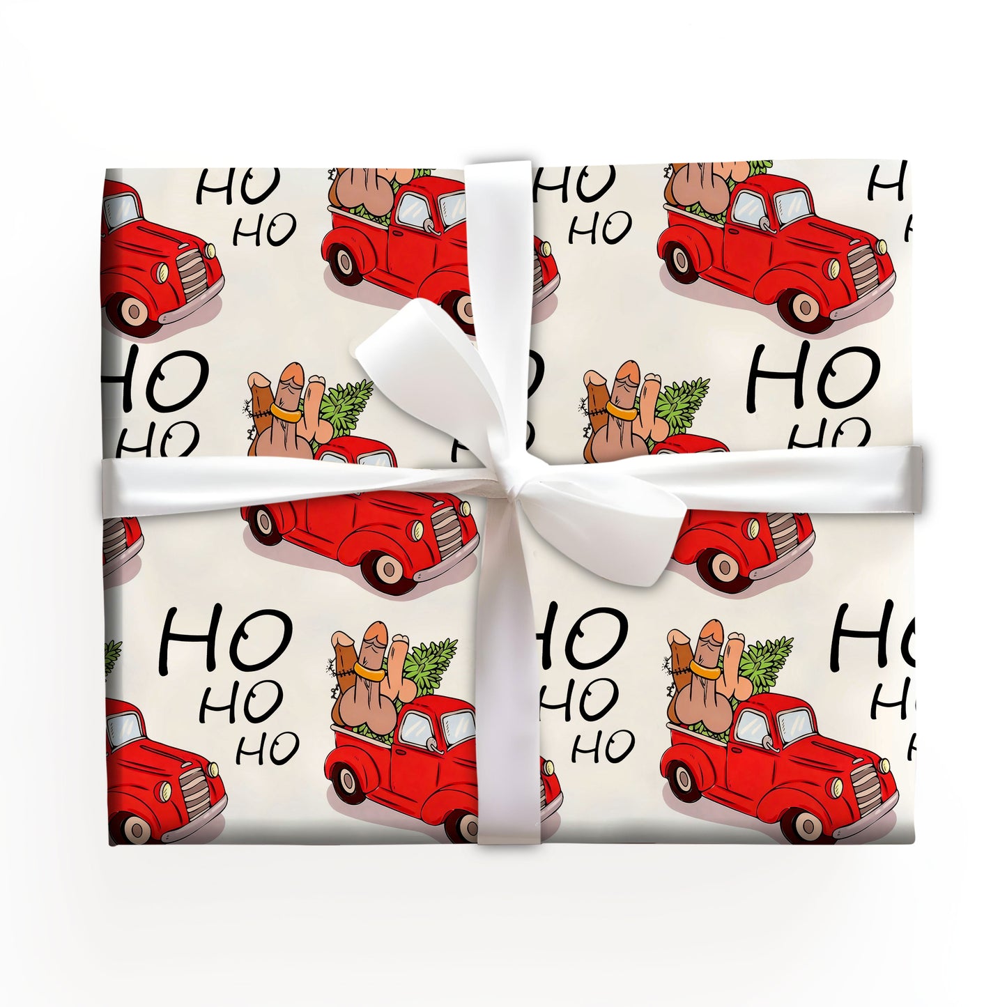 Funny Santa Ho Ho Ho Wrapping Paper